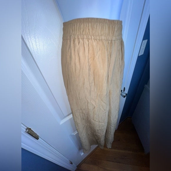 NWT Madewell Large Crinkle Crepe Pull On Viscose Straight Crop Trouser Pant L - Picture 4 of 15